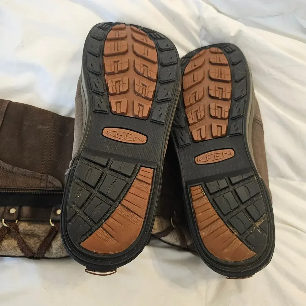 KEEN Waterproof Insulated Tall Winter Boots Brown Leather Women’s 11 EU 42